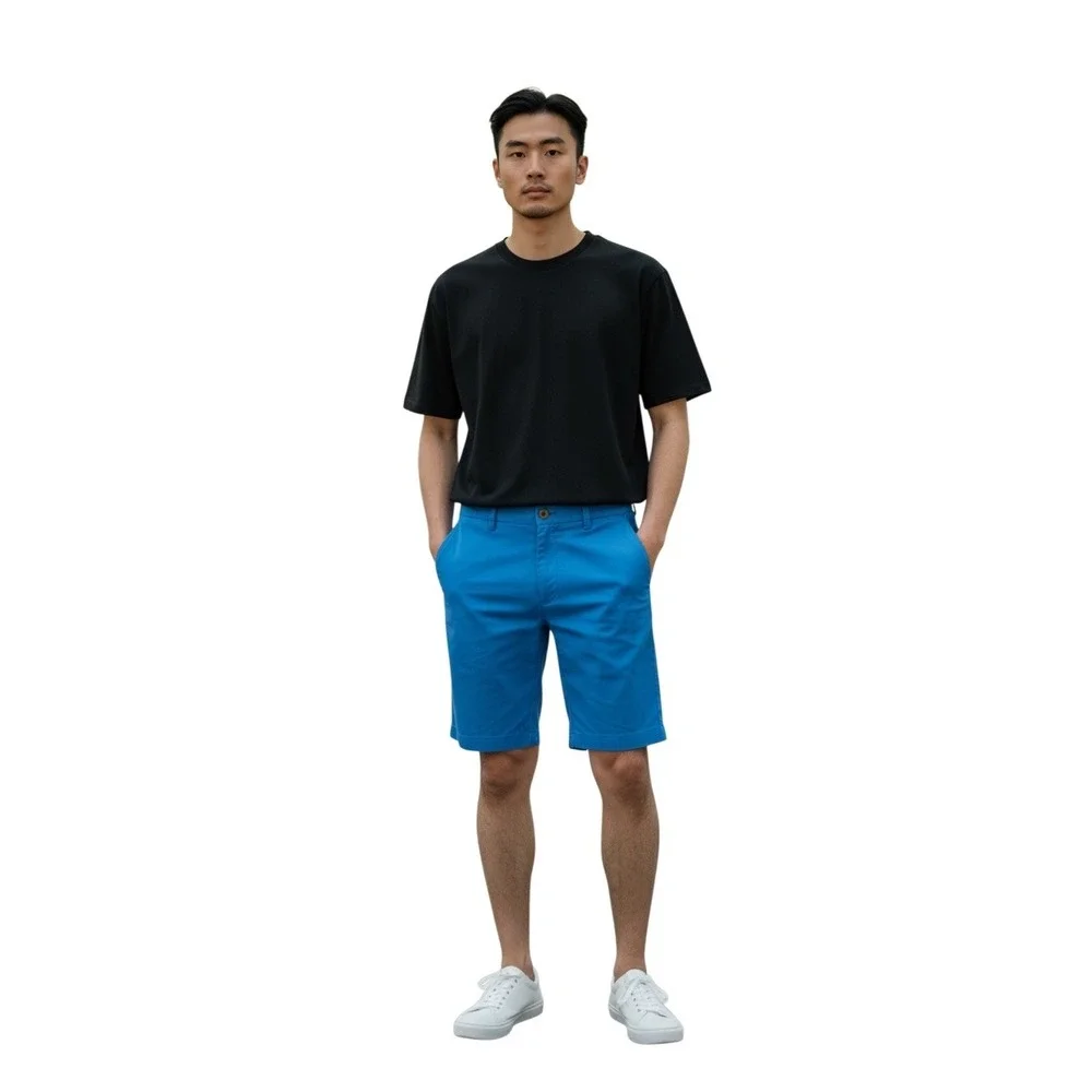 Vineyard Vines Breaker Shorts Mens 28 Blue Stretch Chino Flat Front Cotton Blend